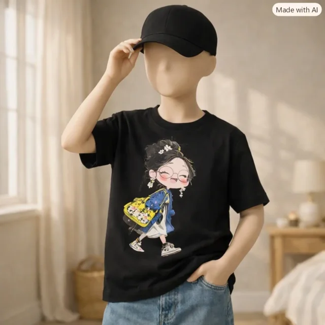 تیشرت طرح گیسو مدل لانگ